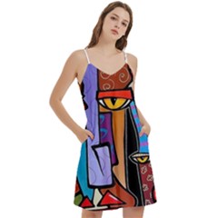 Mini Camis Dress With Pockets 