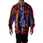 Art Painting Pop Design Stars Hooded Wind Breaker (Kids)