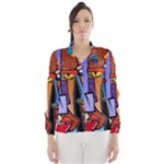 Art Painting Pop Design Stars Wind Breaker (Women)