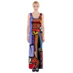 Art Painting Pop Design Stars Maxi Thigh Split Dress