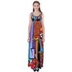 Art Painting Pop Design Stars Empire Waist Maxi Dress