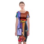 Art Painting Pop Design Stars Classic Short Sleeve Midi Dress