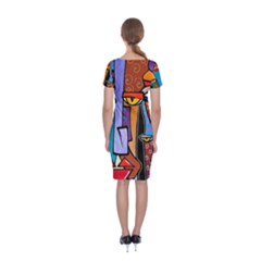 Classic Short Sleeve Midi Dress Back Classic Short Sleeve Midi Dress Back