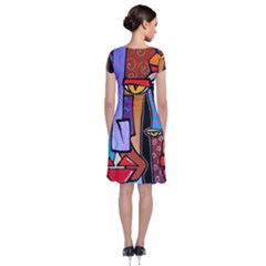Short Sleeve Front Wrap Dress 