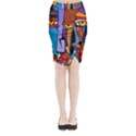 Midi Wrap Pencil Skirt 