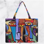 Art Painting Pop Design Stars Medium Zipper Tote Bag