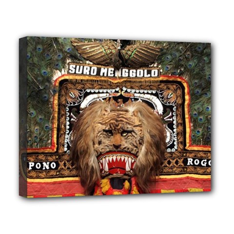 Barongan Reok Deluxe Canvas 20  x 16  (Stretched) from ArtsNow.com