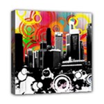City Town Mini Canvas 8  x 8  (Stretched)