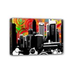 City Town Mini Canvas 6  x 4  (Stretched)