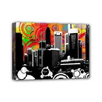 City Town Mini Canvas 7  x 5  (Stretched)