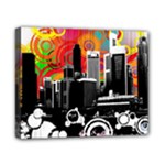 City Town Canvas 10  x 8  (Stretched)