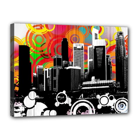 City Town Canvas 16  x 12  (Stretched) from ArtsNow.com