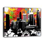City Town Canvas 16  x 12  (Stretched)