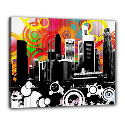 City Town Canvas 20  x 16  (Stretched) from ArtsNow.com