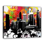 City Town Canvas 20  x 16  (Stretched)
