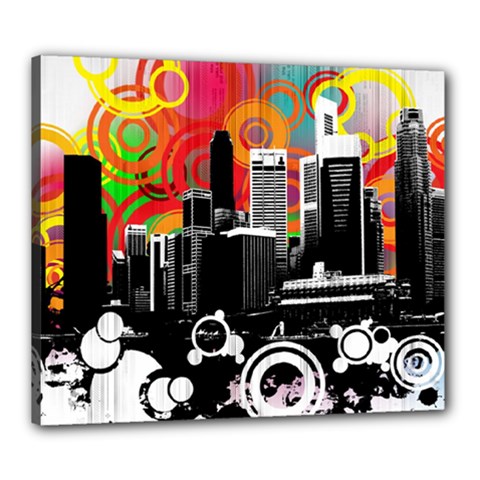 City Town Canvas 24  x 20  (Stretched) from ArtsNow.com