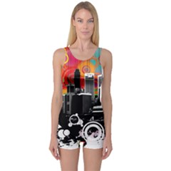 One Piece Boyleg Swimsuit 