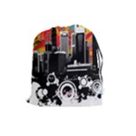 City Town Drawstring Pouch (Large)