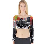 City Town Long Sleeve Crop Top (Tight Fit)