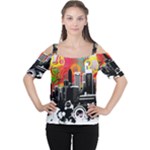 City Town Women s Cutout Shoulder Tee