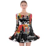 City Town Long Sleeve Skater Dress