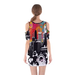 Shoulder Cutout One Piece Dress 