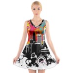 City Town V-Neck Sleeveless Dress