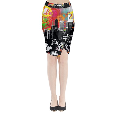 City Town Midi Wrap Pencil Skirt from ArtsNow.com
