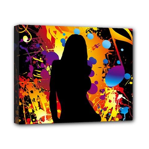 Clap Girl Canvas 10  x 8  (Stretched) from ArtsNow.com