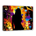 Clap Girl Canvas 14  x 11  (Stretched)