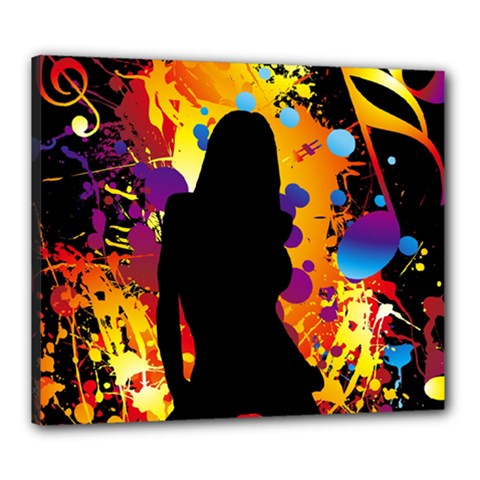 Clap Girl Canvas 24  x 20  (Stretched) from ArtsNow.com