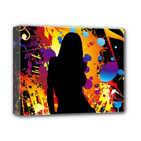 Clap Girl Deluxe Canvas 14  x 11  (Stretched) from ArtsNow.com