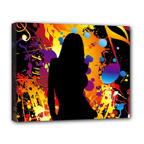 Clap Girl Deluxe Canvas 20  x 16  (Stretched) from ArtsNow.com