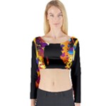 Clap Girl Long Sleeve Crop Top (Tight Fit)