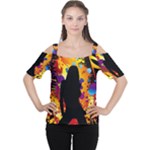 Clap Girl Women s Cutout Shoulder Tee