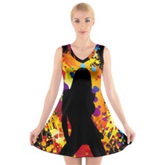 V-Neck Sleeveless Dress 