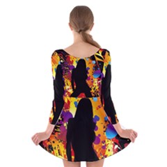 Long Sleeve Velvet Skater Dress 