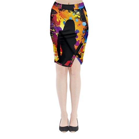 Clap Girl Midi Wrap Pencil Skirt from ArtsNow.com