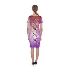 Classic Short Sleeve Midi Dress Back Classic Short Sleeve Midi Dress Back