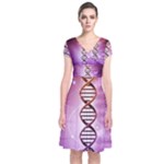 Dna Short Sleeve Front Wrap Dress