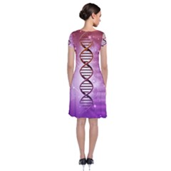Short Sleeve Front Wrap Dress 
