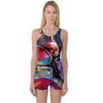 Dram Abstrak One Piece Boyleg Swimsuit