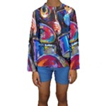 Dram Abstrak Kid s Long Sleeve Swimwear