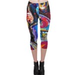 Dram Abstrak Capri Leggings 