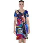 Dram Abstrak Short Sleeve Nightdress