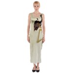 Gunungan Wayang Wallpaper Fitted Maxi Dress
