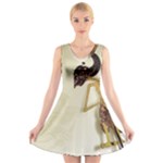 Gunungan Wayang Wallpaper V-Neck Sleeveless Dress
