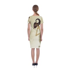 Classic Short Sleeve Midi Dress Back Classic Short Sleeve Midi Dress Back