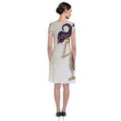Short Sleeve Front Wrap Dress 