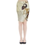Gunungan Wayang Wallpaper Midi Wrap Pencil Skirt